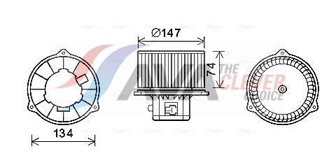 Pulseur d'air habitacle (Ventilateur habitacle) AVA Deutschland GmbH ref. HY8354