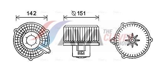 Pulseur d'air habitacle (Ventilateur habitacle) AVA Deutschland GmbH ref. HY8399