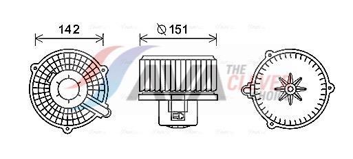 Pulseur d'air habitacle (Ventilateur habitacle) AVA Deutschland GmbH ref. HY8400