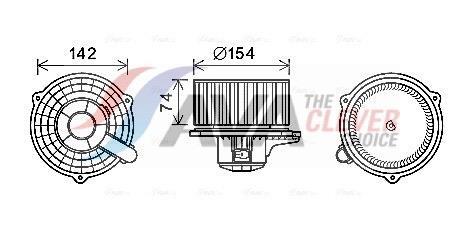 Pulseur d'air habitacle (Ventilateur habitacle) AVA Deutschland GmbH ref. HY8425