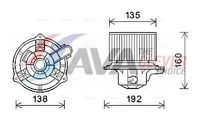 Pulseur d'air habitacle (Ventilateur habitacle) AVA Deutschland GmbH ref. HY8553