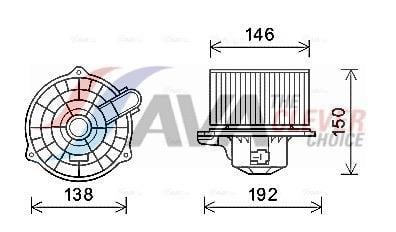 Pulseur d'air habitacle (Ventilateur habitacle) AVA Deutschland GmbH ref. HY8554