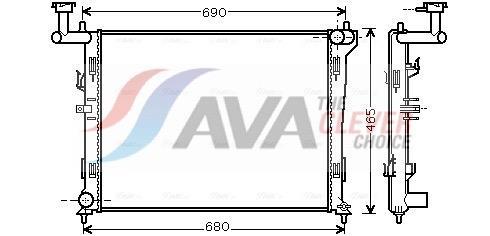 Radiateur moteur (Radiateur de refroidissement) AVA Deutschland GmbH ref. HYA2179