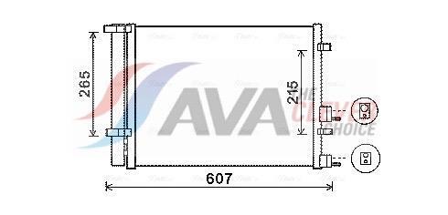 Condenseur, climatisation (Radiateur de climatisation) AVA Deutschland GmbH HYA5244D