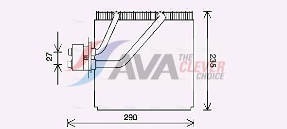 Evaporateur climatisation AVA Deutschland GmbH ref. HYV456