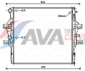 Radiateur moteur (Radiateur de refroidissement) AVA Deutschland GmbH ref. IV2125