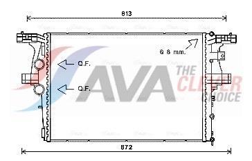 Radiateur moteur (Radiateur de refroidissement) AVA Deutschland GmbH ref. IV2126