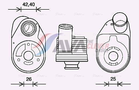 Radiateur d'huile moteur (Refroidisseur d'huile moteur) AVA Deutschland GmbH ref. IV3136