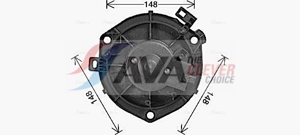 Pulseur d'air habitacle (Ventilateur habitacle) AVA Deutschland GmbH ref. IV8503