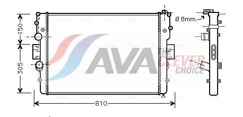 Radiateur moteur (Radiateur de refroidissement) AVA Deutschland GmbH ref. IVA2087