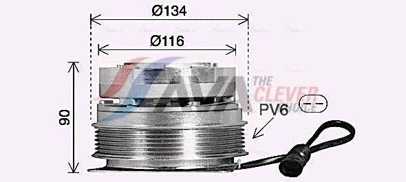 Embrayage, ventilateur de radiateur (Embrayage ventilateur moteur) AVA Deutschland GmbH IVC157