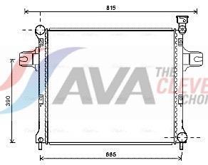 Radiateur moteur (Radiateur de refroidissement) AVA Deutschland GmbH ref. JE2059