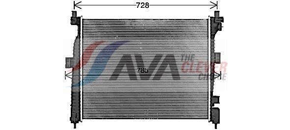 Radiateur moteur (Radiateur de refroidissement) AVA Deutschland GmbH ref. JE2088