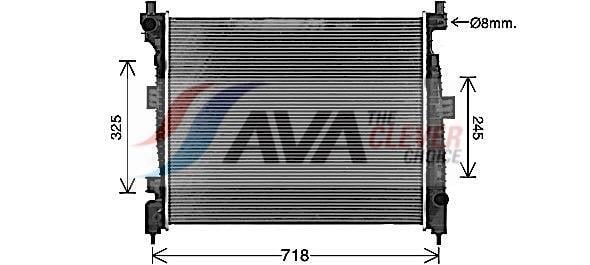 Radiateur moteur (Radiateur de refroidissement) AVA Deutschland GmbH ref. JE2088