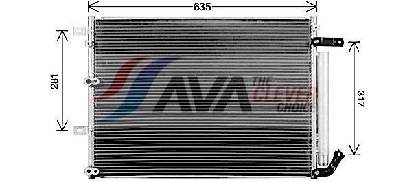 Condenseur, climatisation (Radiateur de climatisation) AVA Deutschland GmbH ref. JE5081D