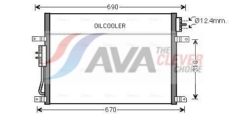 Condenseur, climatisation (Radiateur de climatisation) AVA Deutschland GmbH ref. JEA5050