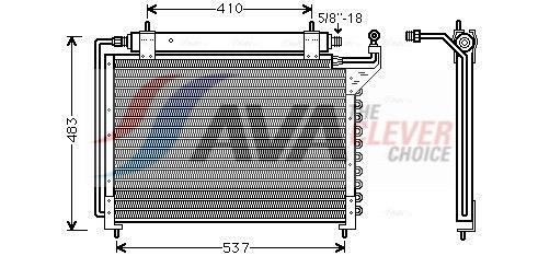 Condenseur, climatisation (Radiateur de climatisation) AVA Deutschland GmbH ref. JR5020D