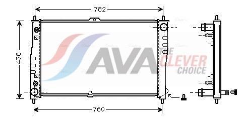 Radiateur moteur (Radiateur de refroidissement) AVA Deutschland GmbH ref. KAA2019