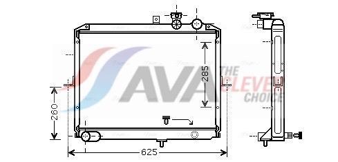 Radiateur moteur (Radiateur de refroidissement) AVA Deutschland GmbH ref. KA2053