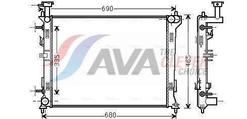 Radiateur moteur (Radiateur de refroidissement) AVA Deutschland GmbH ref. KA2160