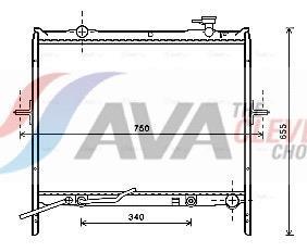 Radiateur moteur (Radiateur de refroidissement) AVA Deutschland GmbH ref. KA2179