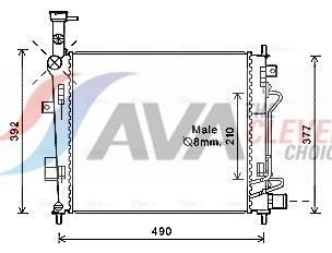 Radiateur moteur (Radiateur de refroidissement) AVA Deutschland GmbH ref. KA2190