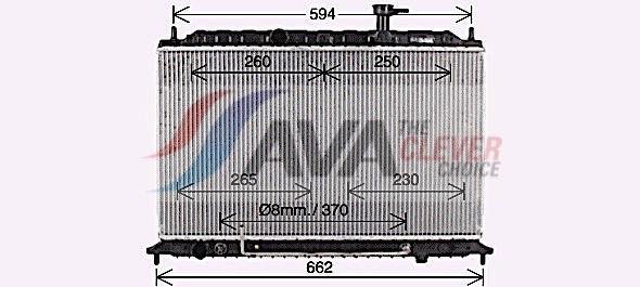 Radiateur moteur (Radiateur de refroidissement) AVA Deutschland GmbH ref. KA2300