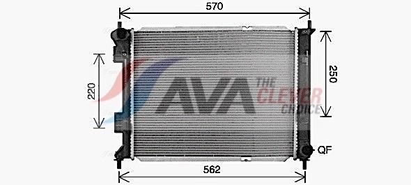 Radiateur moteur (Radiateur de refroidissement) AVA Deutschland GmbH ref. KA2327