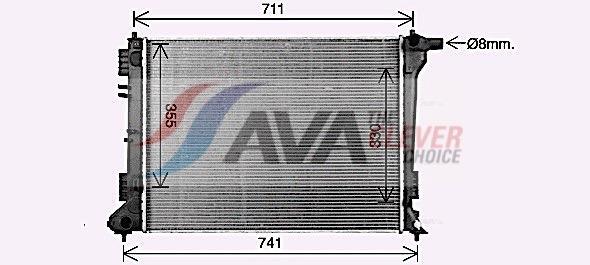 Radiateur moteur (Radiateur de refroidissement) AVA Deutschland GmbH ref. KA2334