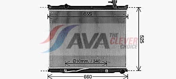 Radiateur moteur (Radiateur de refroidissement) AVA Deutschland GmbH ref. KA2337