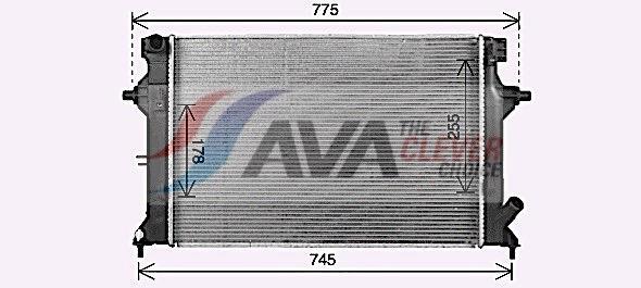 Radiateur moteur (Radiateur de refroidissement) AVA Deutschland GmbH ref. KA2340