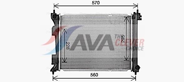 Radiateur moteur (Radiateur de refroidissement) AVA Deutschland GmbH ref. KA2343