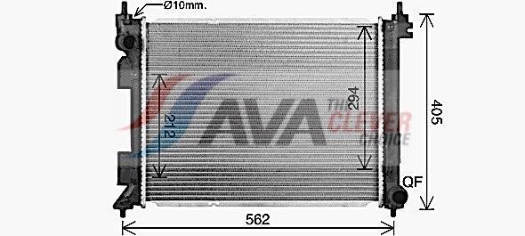 Radiateur moteur (Radiateur de refroidissement) AVA Deutschland GmbH ref. KA2344