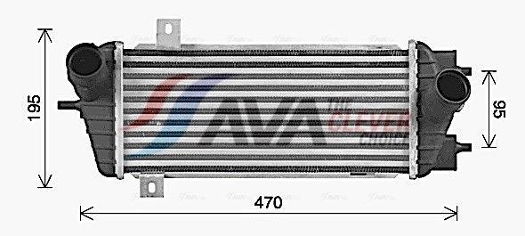 Intercooler permutador ar-ar AVA Deutschland GmbH ref. KA4324