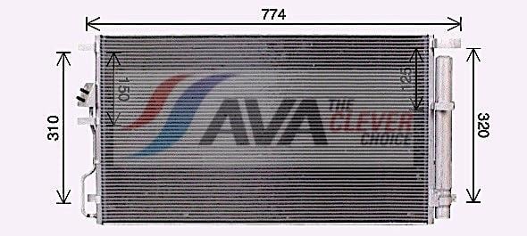 Condenseur, climatisation (Radiateur de climatisation) AVA Deutschland GmbH ref. KA5301D
