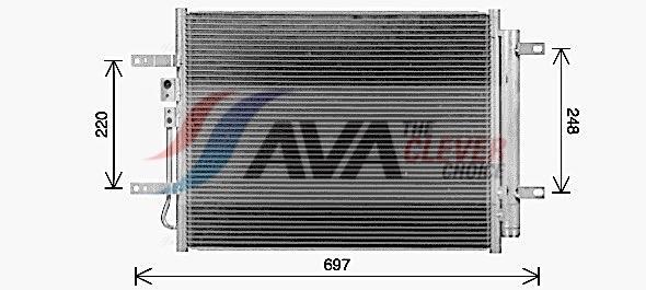 Condenseur, climatisation (Radiateur de climatisation) AVA Deutschland GmbH ref. KA5311D