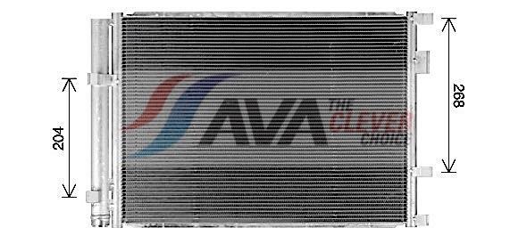 Condenseur, climatisation (Radiateur de climatisation) AVA Deutschland GmbH ref. KA5338D