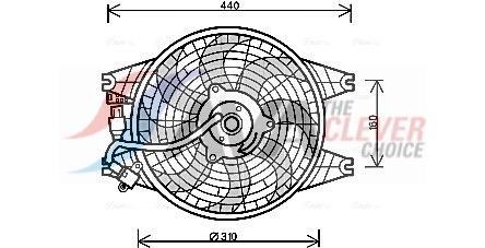 Ventilateur de refroidissement du moteur (Motoventilateur) AVA Deutschland GmbH KA7518