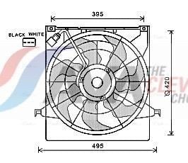 Ventilateur de refroidissement du moteur (Motoventilateur) AVA Deutschland GmbH KA7522
