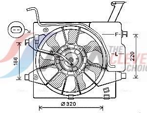 Ventilateur de refroidissement du moteur (Motoventilateur) AVA Deutschland GmbH KA7535