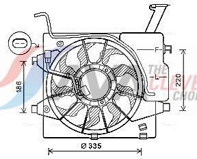 Ventilateur de refroidissement du moteur (Motoventilateur) AVA Deutschland GmbH KA7536