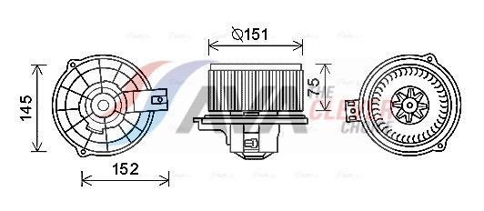Pulseur d'air habitacle (Ventilateur habitacle) AVA Deutschland GmbH ref. KA8234