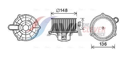 Pulseur d'air habitacle (Ventilateur habitacle) AVA Deutschland GmbH ref. KA8240