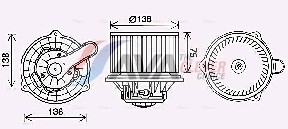 Ventilador habitáculo AVA Deutschland GmbH ref. KA8288