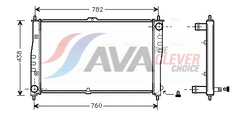 Radiateur moteur (Radiateur de refroidissement) AVA Deutschland GmbH ref. KAA2018