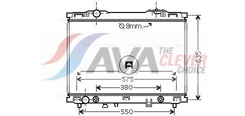 Radiateur moteur (Radiateur de refroidissement) AVA Deutschland GmbH ref. KAA2057