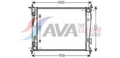 Radiateur moteur (Radiateur de refroidissement) AVA Deutschland GmbH ref. KAA2136