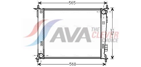 Radiateur moteur (Radiateur de refroidissement) AVA Deutschland GmbH ref. KAA2143