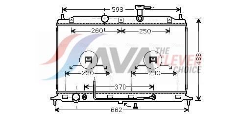 Radiateur moteur (Radiateur de refroidissement) AVA Deutschland GmbH ref. KAA2152