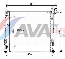 Radiateur moteur (Radiateur de refroidissement) AVA Deutschland GmbH ref. KAA2214